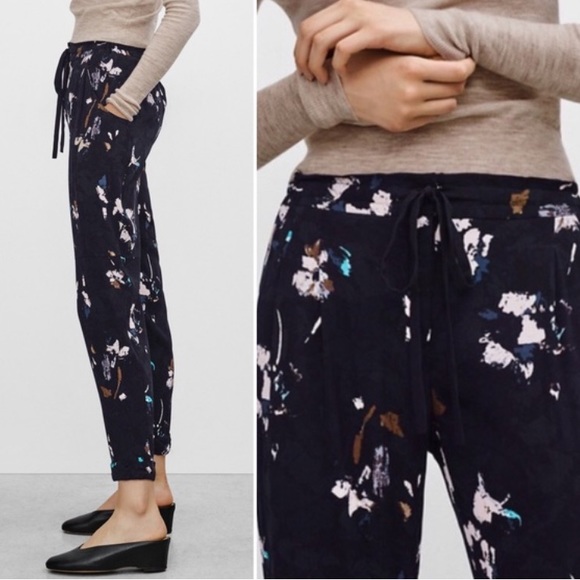 Wilfred (Aritzia) Marais Crepe Watercolour Floral Print Trouser - Picture 11 of 13
